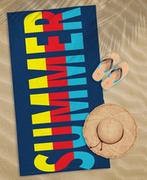 Ręczniki - Detexpol Ręcznik Duży Kąpielowy 90x160 Wzór Lato Summer - miniaturka - grafika 1