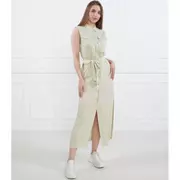Sukienki - Calvin Klein Sukienka z paskiem TENCEL SLEEVELESS SHIRT DRESS | z dodatkiem lnu - miniaturka - grafika 1