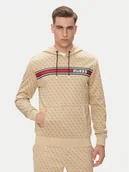 Bluzy męskie - Guess Bluza New Korbin Z4BQ30 FL04Q Beżowy Regular Fit - miniaturka - grafika 1