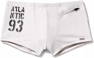 KĄPIELÓWKI ATLANTIC KMS246 SZORTY KĄPIELOWE MĘSKIE JASNO-SZARE XXL - Kąpielówki męskie - miniaturka - grafika 1