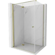 Kabiny prysznicowe - Mexen Mist-F kabina prysznicowa składana lewa 75 x 120 cm, transparent, złota - 8A6T-075-120-50-00-L - miniaturka - grafika 1