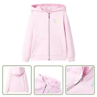 Bluzy dla dziewczynek - Bluza dziecięca z kapturem - jasnoróżowa - 104 - Bluza Dziecięca - miniaturka - grafika 1