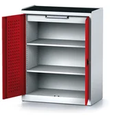 Szafy i regały magazynowe - Alfa 3 Szafa warsztatowa MECHANIC, 1170 x 920 x 500 mm, 2 półki, 1 szuflada, czerwone drzwi 1262690 - miniaturka - grafika 1