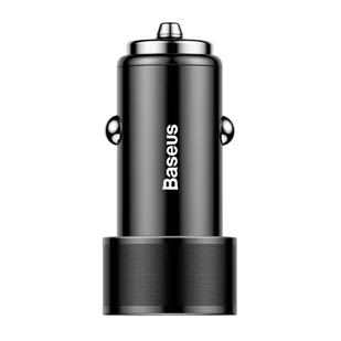 Baseus Small Screw 3.4A inteligentna ładowarka samochodowa 2x USB czarny (CAXLD-C01) - Ładowarki samochodowe - miniaturka - grafika 2