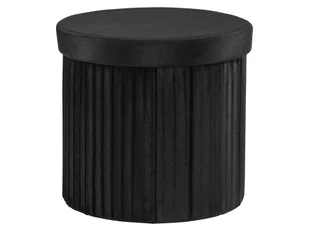 LIVARNO® Puf z miękkiego aksamitu (Czarny) - Pufy i podnóżki - miniaturka - grafika 1