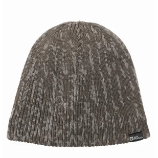 Czapka zimowa Jack Wolfskin FELDBERG BEANIE cold coffee - M - Czapki męskie - miniaturka - grafika 1