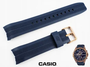 Pasek Casio EFR-556PC-2AV EFR-556 EFR-556PC niebieski złota klamra - Akcesoria do zegarków - miniaturka - grafika 1