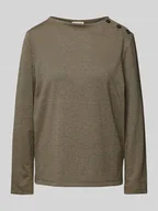Bluzy damskie - Bluza o kroju regular fit z dodatkiem wiskozy - miniaturka - grafika 1