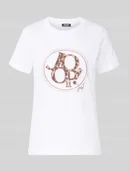 Koszulki i topy damskie - T-shirt z obszyciem z kamieni stras - miniaturka - grafika 1