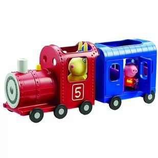 Tm Toys PEPPA Pociąg z wagonikiem + figurki - Samochody i pojazdy dla dzieci - miniaturka - grafika 4