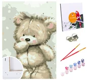 Malowanie po numerach - Zestaw Do Malowania Po Numerach, 20X30 Cm, Miś I Mysz - miniaturka - grafika 1