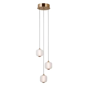 Ledowa lampa wisząca, złoty kolor PND-34362-3-HBR-OPAL z serii GANTI  - Lampy sufitowe - miniaturka - grafika 1