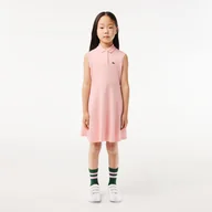 Sukienki i spódniczki dla dziewczynek - Lacoste Kız Çocuk Pileli Pembe Elbise - miniaturka - grafika 1