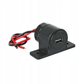 Ładowarki samochodowe - Zasilacz ładowarka USB 12V 24V MONTAŻOWA 2.1A DO SAMOCHODU WSKAŹNIK LED - miniaturka - grafika 1