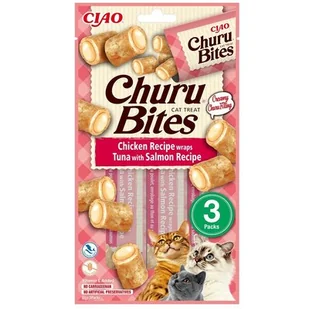 Inaba Ciao Ciao Cat Churu Bites Chicken Recipe Wraps Tuńczyk i łosoś 30g Inaba Ciao | - Mokra karma dla kotów - miniaturka - grafika 1