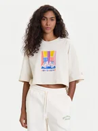 Koszulki i topy damskie - New Balance T-Shirt WT53904 Beżowy Regular Fit - miniaturka - grafika 1