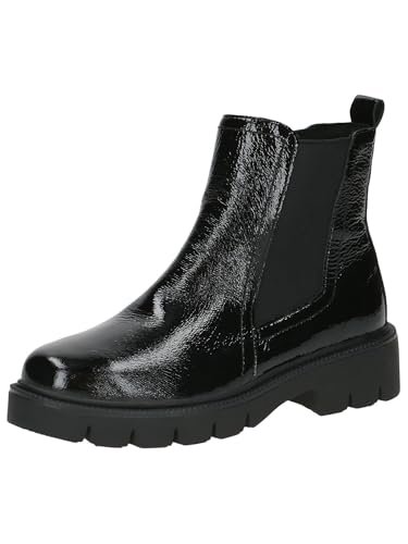 CAPRICE Damskie botki 9-25413-43, Black Naplak, 38 EU