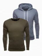 Bluzy męskie - Zestaw bluz męskich BASIC mix 2-pak V5 Z54 XXL - miniaturka - grafika 1