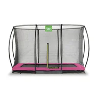 Trampoliny - Exit Trampolina naziemna Silhouette 214x305cm z siatką zabezpieczającą różowa - miniaturka - grafika 1