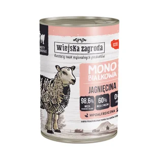 WIEJSKA ZAGRODA Mokra karma dla kota monoproteinowa z jagnięciną 400g - Mokra karma dla kotów - miniaturka - grafika 2