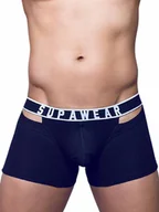 Majtki męskie - Supawear - Bokserki męskie - SUPAWEAR Ribbed Slashed Trunk Black - Czarne - 1 x rozmiar XXL - miniaturka - grafika 1