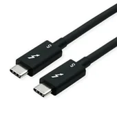 Kable USB - Kabel ROLINE Thunderbolt™ 5, 80 Gbit/s, 240 W, C-C, M/M, pasywny, czarny, 0,5 m - miniaturka - grafika 1