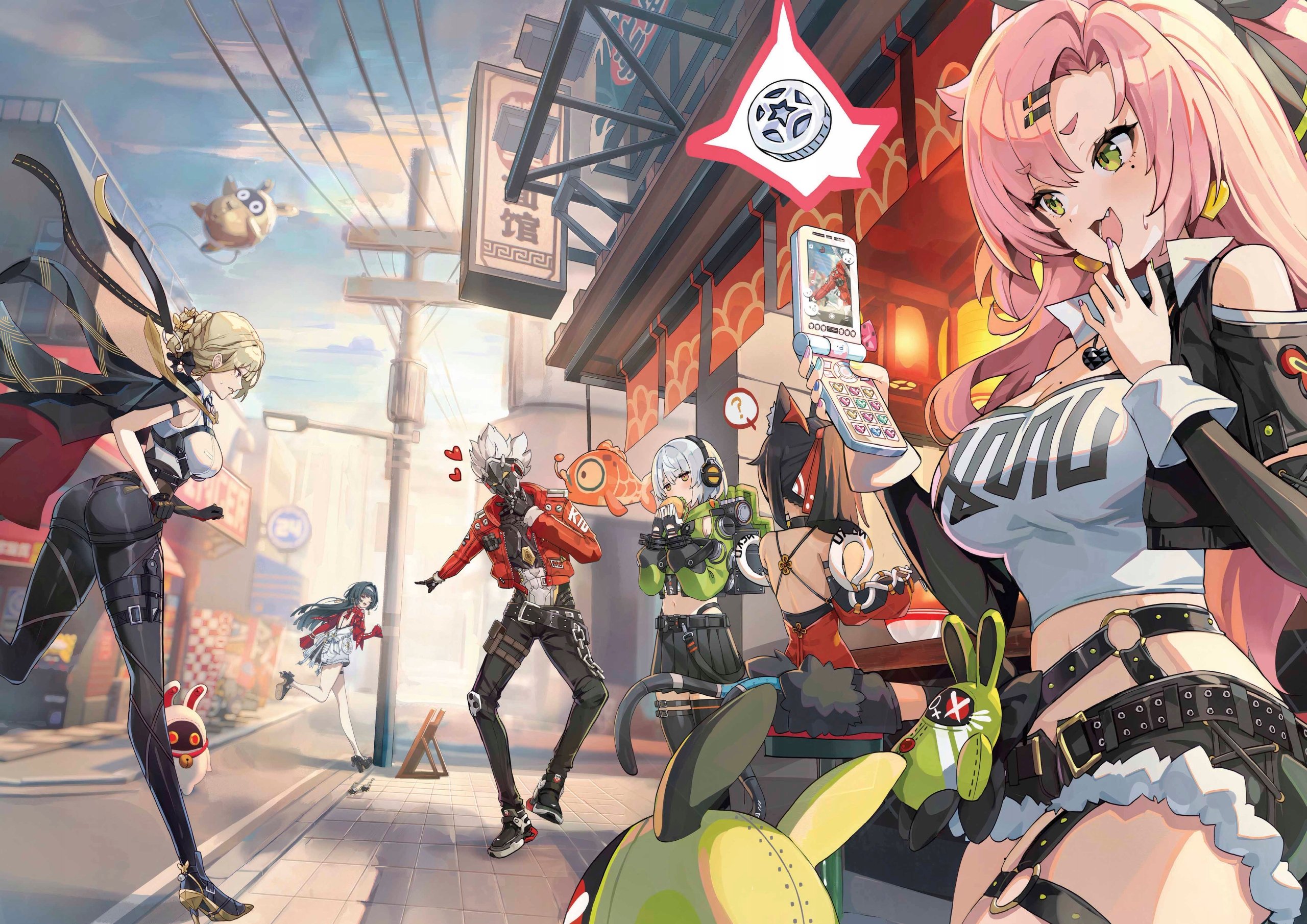 Plakat A3 Zenless Zone Zero Zzz Anime Gra Nicole Evelyn Astra Billy