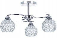 Lampy sufitowe - Lampa Wisząca Zwis Chrom Kryształki i Diamenty e27 - miniaturka - grafika 1