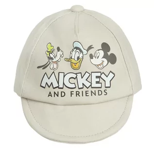 Czapki dla dzieci - Cool Club, Czapka z daszkiem chłopięca, beżowa, Klub przyjaciół Myszki Mickey - grafika 1