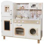 Zabawki AGD - Piękna Duża Kuchnia drewniana dla dzieci Piekarnik Pralka Lodówka - miniaturka - grafika 1