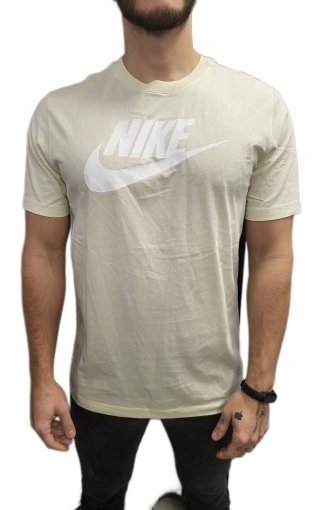 Koszulka Męska Sportowa Krótki Rękaw Logo Nike Bawełna DX1985-113 r. L