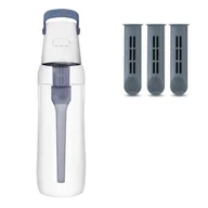 Butelki filtrujące - ZESTAW - Butelka filtrująca Dafi SOLID 0,7 l + filtr węglowy + 3 x Filtr do butelki DAFI - Jeansowy - miniaturka - grafika 1