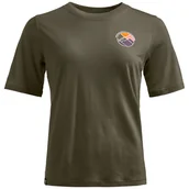 Koszulki sportowe damskie - Koszulka damska Ortovox 140 Cool Round Landscape T-shirt Rozmiar: S / Kolor: ciemnozielony - miniaturka - grafika 1