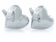 Spinki do mankietów i krawatów - Serca - srebrne spinki do mankietów U244 - miniaturka - grafika 1