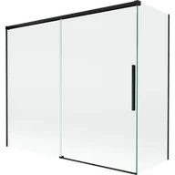 Parawany nawannowe - Mexen Rox parawan nawannowy 2-skrzydłowy rozsuwany 180 + 90 x 150 cm, transparent, czarny - 8C9-180-090-70-00 - miniaturka - grafika 1