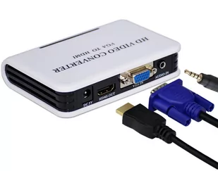HQ Konwerter obrazu z Vga na do Hdmi +audio Full - Adaptery i przejściówki - miniaturka - grafika 2