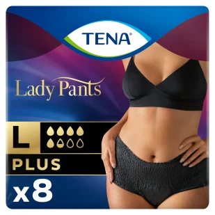 TENA Lady Pants Noir Plus Bielizna chłonna dla kobiet L 8 sztuk - Pieluchy dla dorosłych - miniaturka - grafika 2