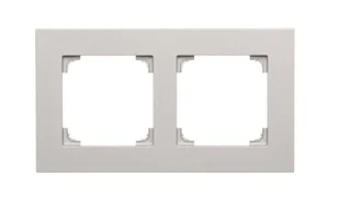 Kontakt Simon Ramka podwójna LINE Simon 55 - aluminium mat - Klawisze i ramki - miniaturka - grafika 1