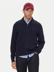 Tommy Hilfiger Kardigan MW0MW40440 Granatowy Regular Fit - Swetry męskie - miniaturka - grafika 1