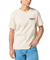 Koszulki męskie - T-shirt Wrangler SS TEE 112357360 Vintage White L - miniaturka - grafika 1