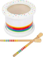 Instrumenty muzyczne dla dzieci - Bębenek do zabawy dla dzieci dźwięk small foot design - zabawka drewniana, zabawka muzyczna dla 3 latka - miniaturka - grafika 1