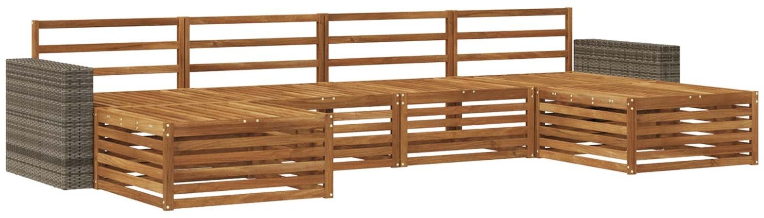 vidaXL Zestawy sof 6 pcs Lite Drewno Akacji