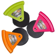 Noże kuchenne - Nóż do pizzy trójkąt nóż obrotowy mix kolorów 7,8 cm - miniaturka - grafika 1