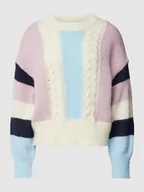 Swetry damskie - Sweter z dzianiny ze ściegiem warkoczowym model ‘Sopa’ - miniaturka - grafika 1