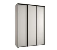 Szafy - Szafa przesuwna wysoka Davos 1 170 gł. 60 biały + biały + czarny - miniaturka - grafika 1