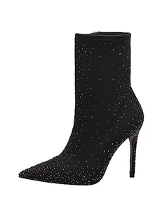 Tamaris Damskie botki 1-1-25304-41, Black Glam, 38 EU - Botki damskie - miniaturka - grafika 1