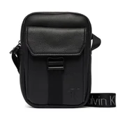 Torby męskie - Saszetka Calvin Klein Webbing Strap Slim Reporter LV04D3281G Czarny - miniaturka - grafika 1