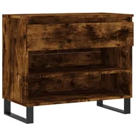 Szafki na buty - vidaXL Stojak na buty dąb wędzony 70x36x60 cm materiał drewnopochodny - miniaturka - grafika 1