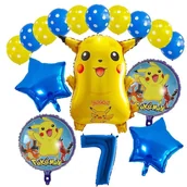 Balony i akcesoria - ZESTAW BALONÓW NA 7 URODZINY 7 LATEK POKEMON - miniaturka - grafika 1