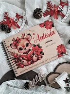 Ozdoby bożonarodzeniowe - ALBUM ŚWIĄTECZNY RENIFEREK prezent na święta, mikołajki, roczek - miniaturka - grafika 1
